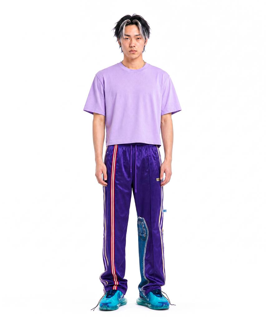 C WEAR BY THE GENIUS Мужская укороченная футболка Светло-фиолетовая