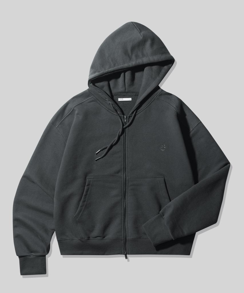 Ezkaton Худи на молнии укороченное Dark Gray Sjhd6909