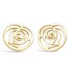 [F6258] — Позолоченные серьги «Rosa Romantica» — 12 мм