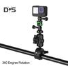 Vertical Stand Extension Arm Aluminum 360-Degree Rotation Camera Mount Vertical Metal Swivel Tripod Adapter for Gopro Hero12/11