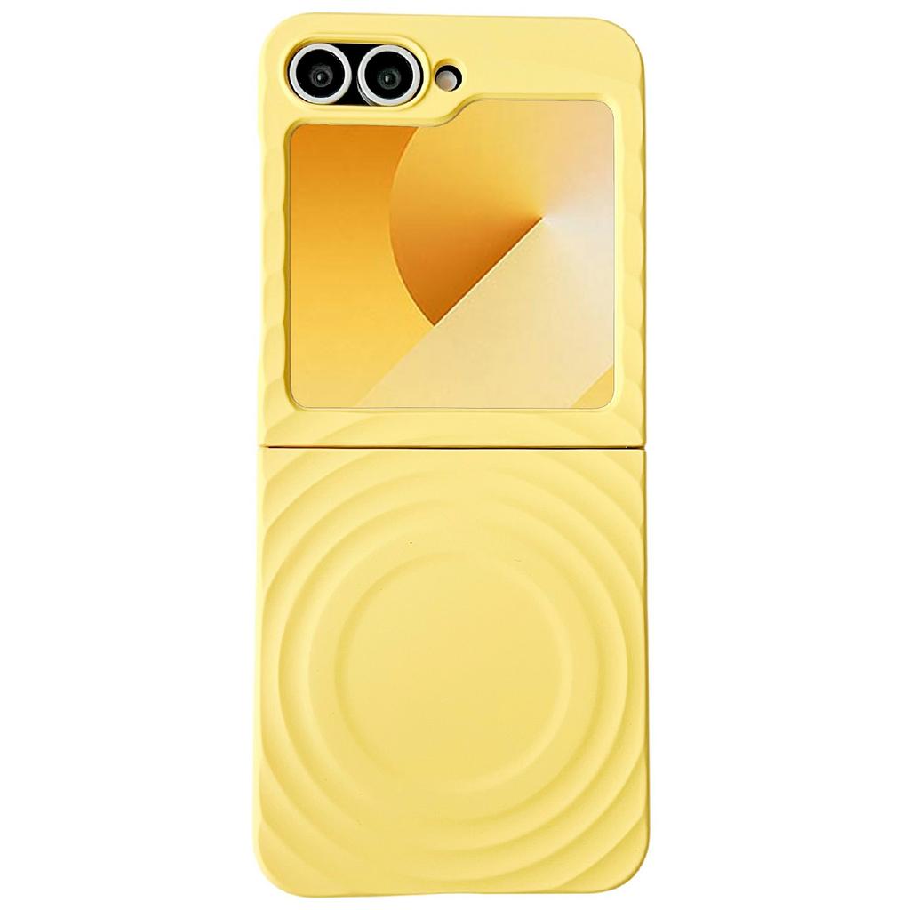 For Samsung Galaxy Z Flip7 FE 5G/Z Flip6 5G/Flip5 5G Magnetic Case Skin-Touch Wave Texture Hard PC Phone Cover