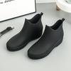 Flats Non-slip Rain Boots Women Waterproof Winter Warm Round Toe Shoes Waterproof Galoshes Rain Boots