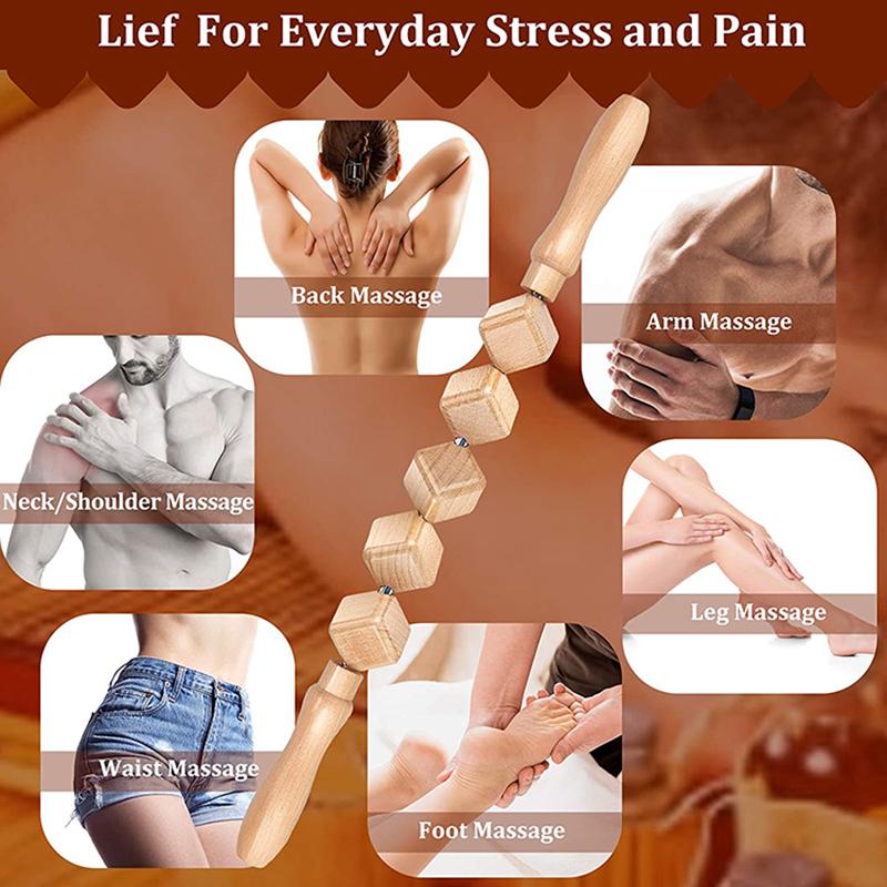 Wood Therapy Massage Tools Anti Cellulite Massager Lymphatic Drainage Body Massager Gua Sha Tools Full Body Muscles Pain Relief