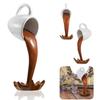 New Home Decor Creative Kitchen Decor Floating Coffee Cup Pouring Liquid Coffee Mug Sculpture