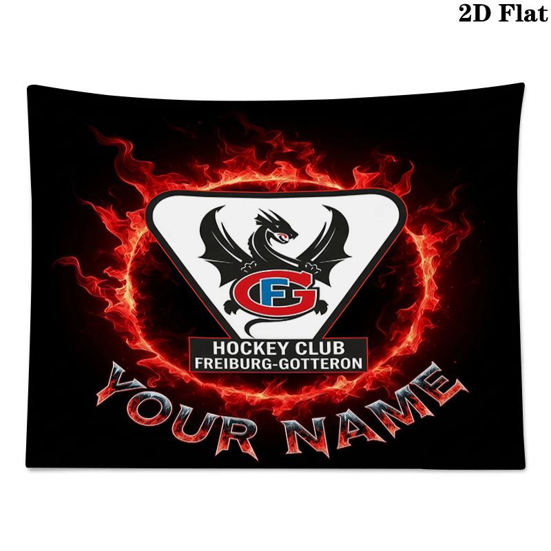 Custom Name HC Fribourg‑GotteronPrinted Tapestry – Wall Hanging for Bedrooms, Dorms, and Home Decor