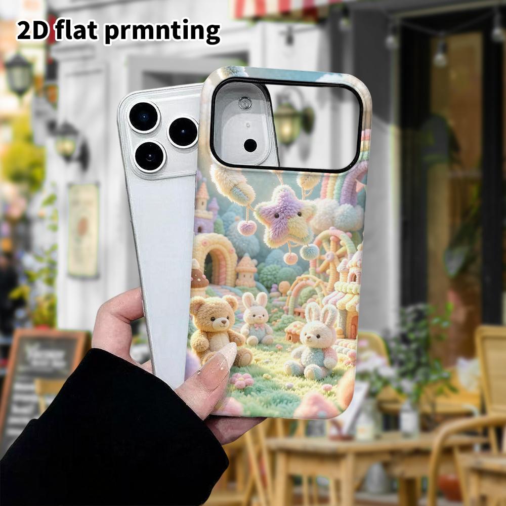 Чехол для телефона: 2D плоский, подходит для защитного чехла iPhone 18 17 16 15 14 13 12Pro, парк аттракционов с конфетами, идеальный подарок на Рождество и Хэллоуин