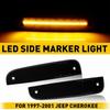 Smoked Side Signal Marker Lights 1997-2001 For Cherokee Waterproof Jeep LH + RH