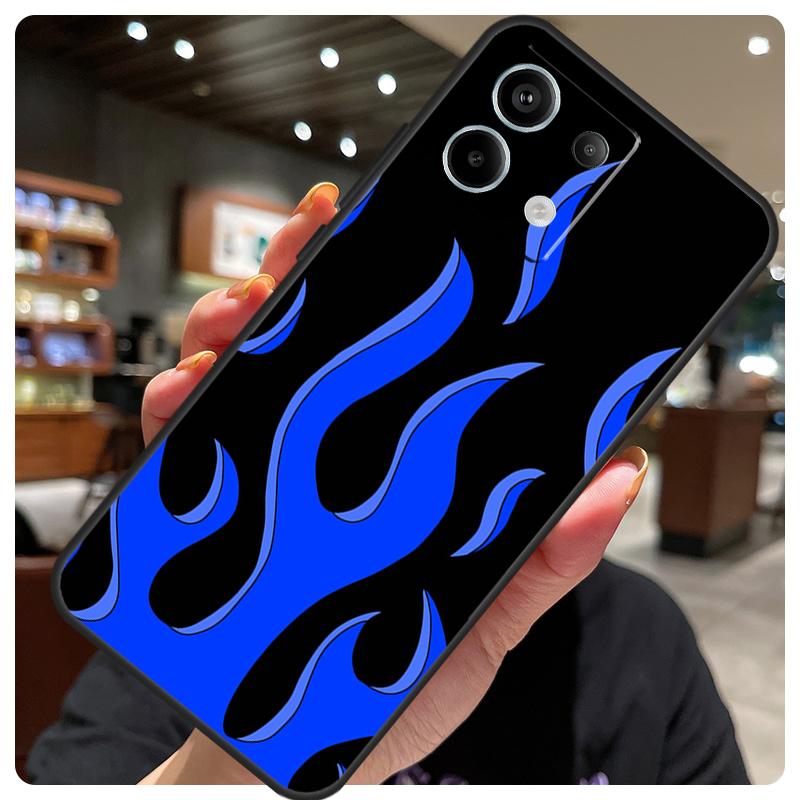Чехол с рисунком пламени и огня для Xiaomi Redmi Note 14 10 13 12 11 15 Pro Plus Чехол для Redmi 15 15C 12C 13C 14C 10C