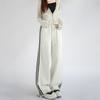 Three Bars and Two Sweatpants for Women's Autumn New High-waisted and Thin Wide-leg Pants Versatile Casual Drawstring Sweatpants