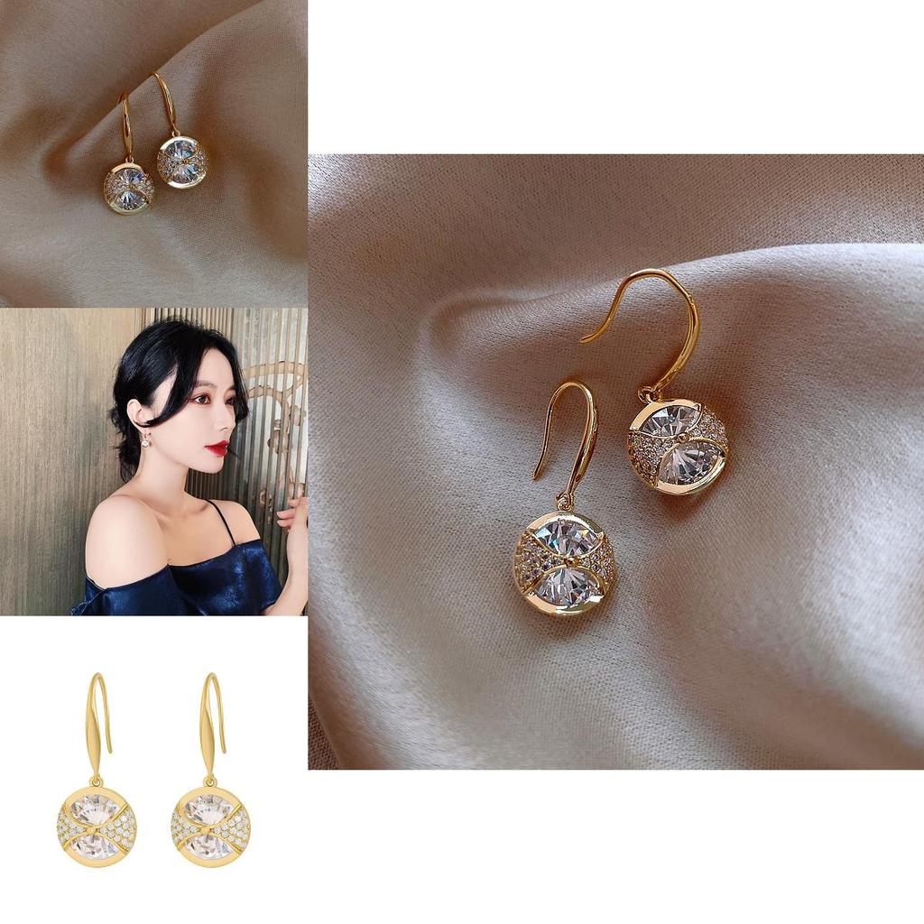 Silver Hoop Earrings With Cubic Zirconia For Elegant Party Wear