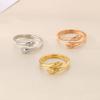 Korean Style Embrace Couple Rings - Open Hands Design.