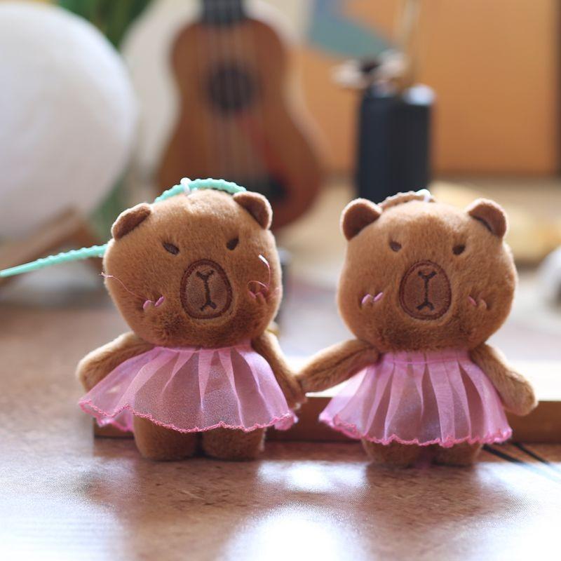Adorable Capybara Animal Plush Doll With Soft Pp Cotton Filling For Bags And Keys