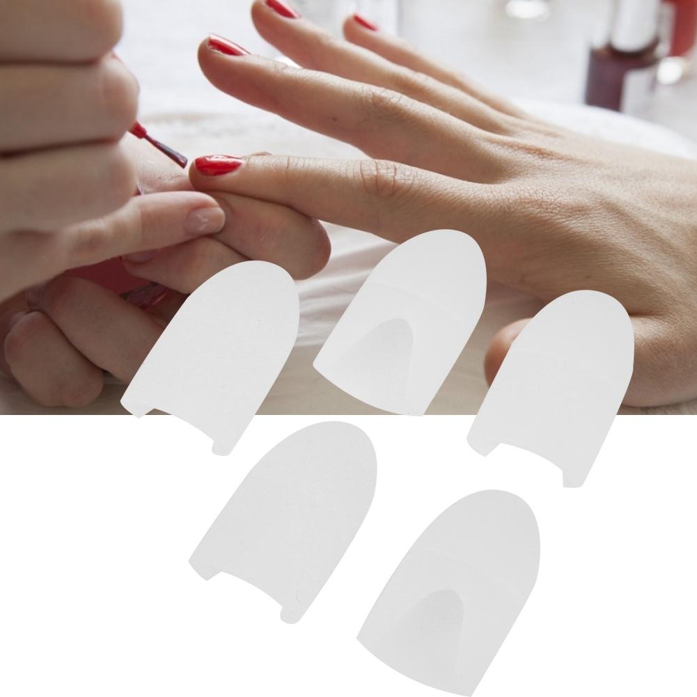 Portable Nail Polish Remover Clip Wrap Nail Art Gel Cleaning Soak Off Cap Manicure Tool (White)