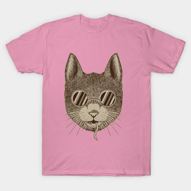 T Рубашка женщин Прохладный кот Harajuku Печать Кавайи футболка Летний короткий рукав женский футболка Top Tee