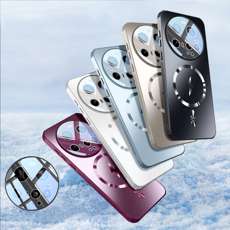 Для Чехол Magsafe для Xiaomi 15 Ultra Frosted Shockproof Lens Film Защитная пленка для Xiaomi Mi 15 14 Pro 13 Магнитный чехол