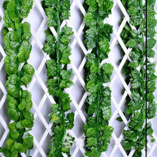 12шт искусственные настенные висячие листья лозы поддельные растения сад двор забор декор