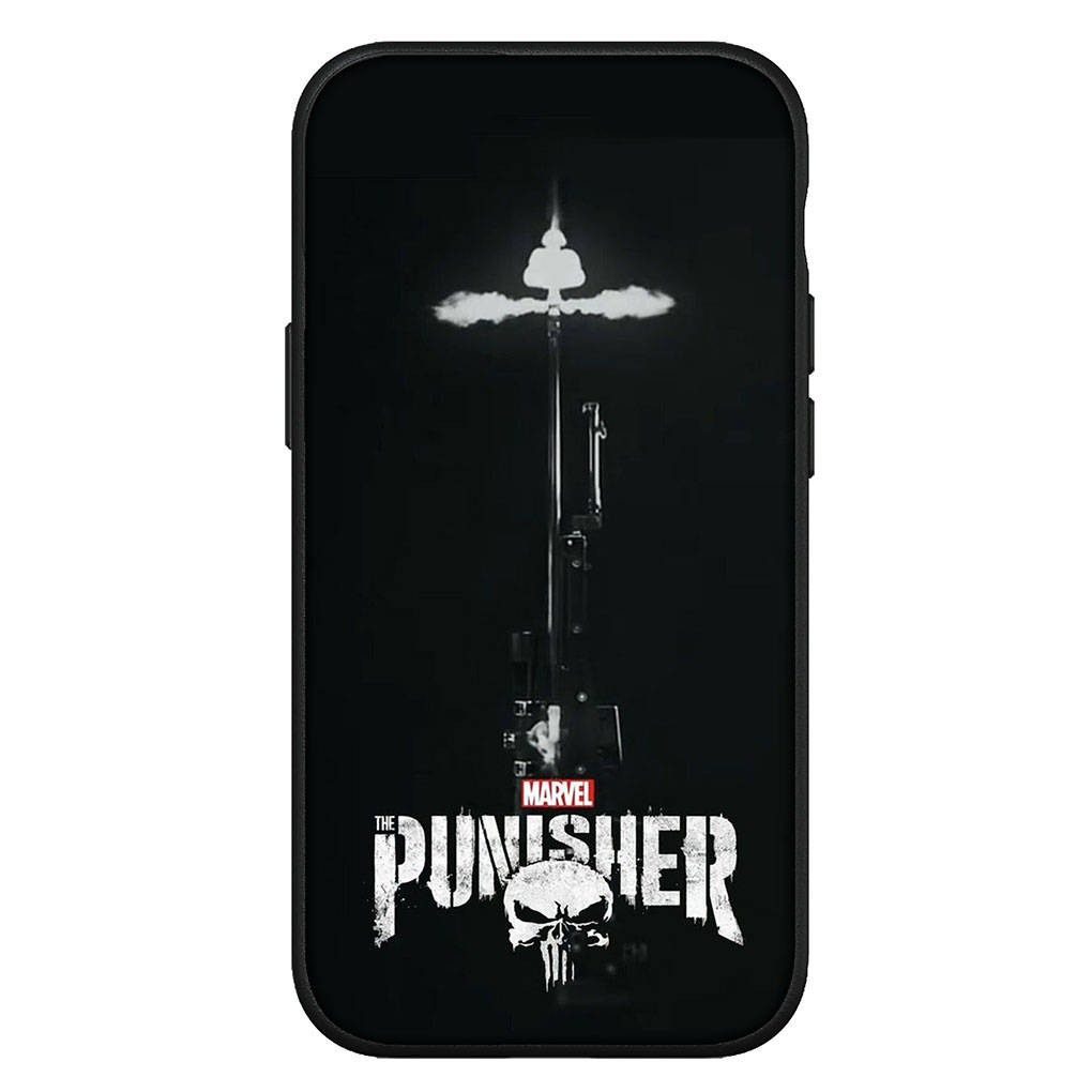 Чехол для iPhone 16 15 Xiaomi Redmi Note 14 13 12 11 Pro Max X 8 9 16e Samsung Galaxy S25 S24 S23 Moto G75 G85OPPO Huawei Punisher Marvel Phone Case