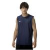 NaviDry Training Wear Tank Sleeveless Dress Top, Shirt, Moisture-Wicking, Quick-Drying, Underwear, 32MAC199, Navy/White