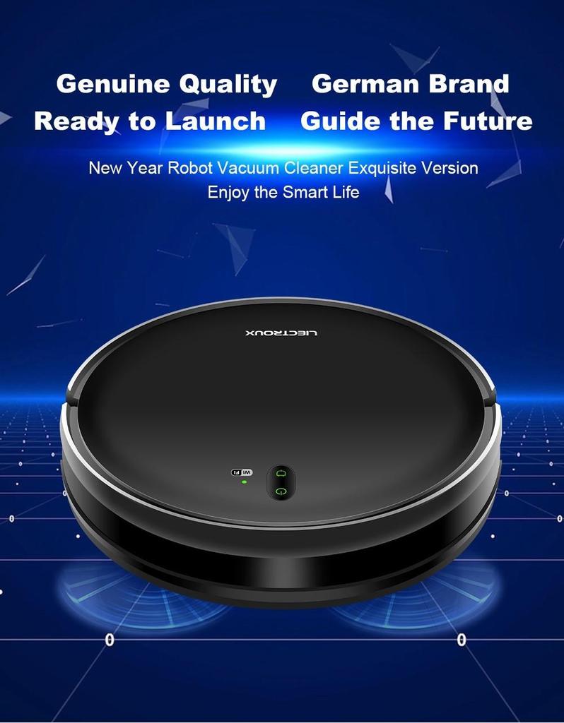 Liectroux L200 Robot Vacuum Cleaner, Max 4000Pa Suction, Smart Mapping, 230ml Electric Control Water Tank
