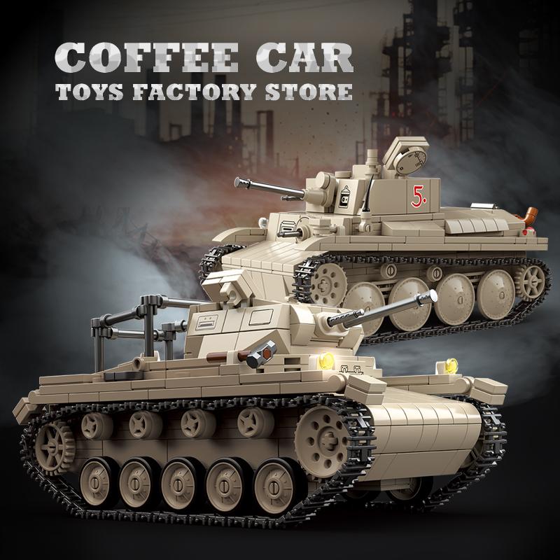 Нетоксичные Классические Армейские Танки WW2 Кирпичи Moc Модель Военные Бронемашины Строительные Блоки Образовательные Игрушки Для Детей Подарок на День Рождения Diy