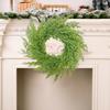 35/40/45/50/55CM Artificial Boxwood Wreath Indoor Outdoor Front Door Wall Hanging Fake Greenery Spring Leaves Garland Decoration