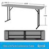 Long Narrow White Plastic Folding Table