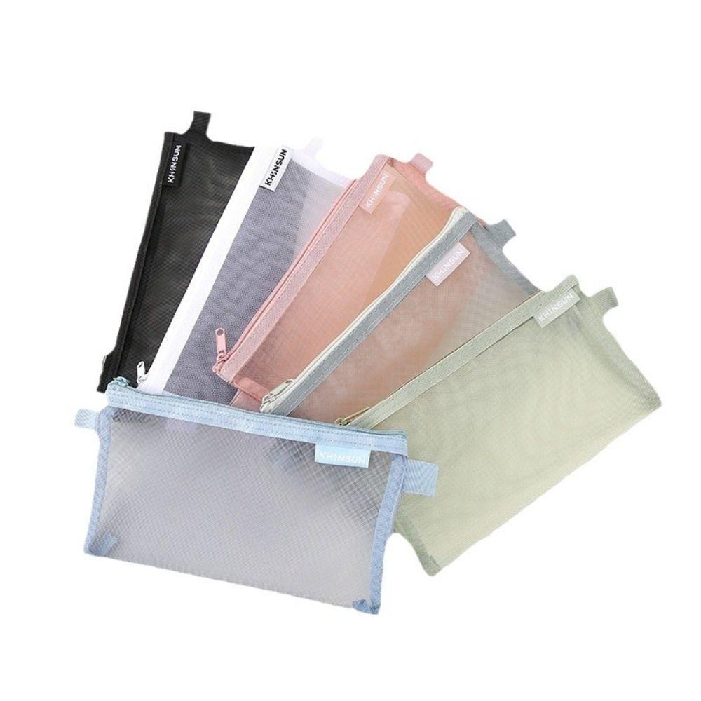 Transparent Pencil Case Large Capacity Pen Box Simple Stationery Organizer Student Gift
