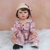 Reborn Baby Doll with 3D Skin Full Silicone Body Toy For Girl 55 CM Art Bebe With Veins Dress Up Bathe Boneca Birthday Gift