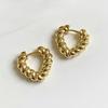 Fried Dough Twists Earrings Irregular Earrings Women's Simple Temperament Personality Design Earrings