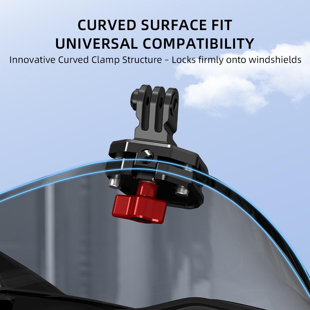 FLYMILE Motorcycle Windshield Mount for Action Cameras Clamp Holder