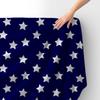 Royal Samt Stoff Polyester Zum Nähen - Motiv Sterne Auf Marineblauem