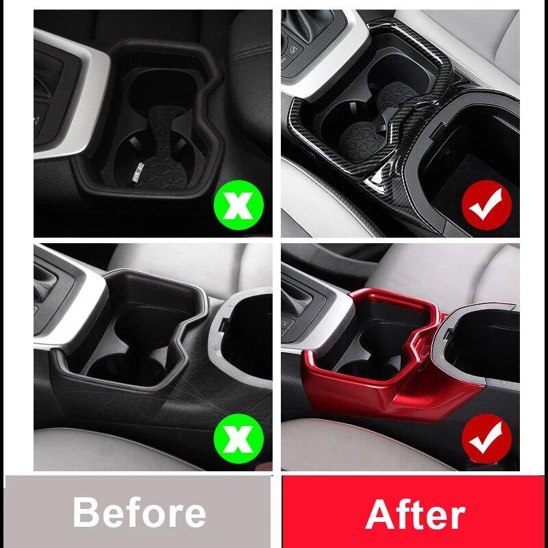 Для Toyota RAV4 RAV 4 XA50 2022Автомобильный держатель для стакана с водой с центральным управлением, рамка, наклейка, аксессуары для интерьера