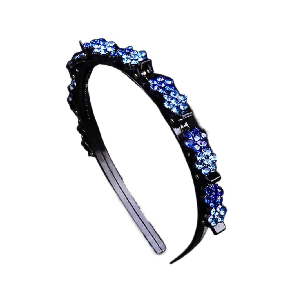 Обруч для волос с челкой в виде цветка сливы и стразами, элегантный блестящий цветок, четыре сезона