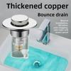 Push Filter Sink Drain Plug with Leak-Proof Basin Bounce Core