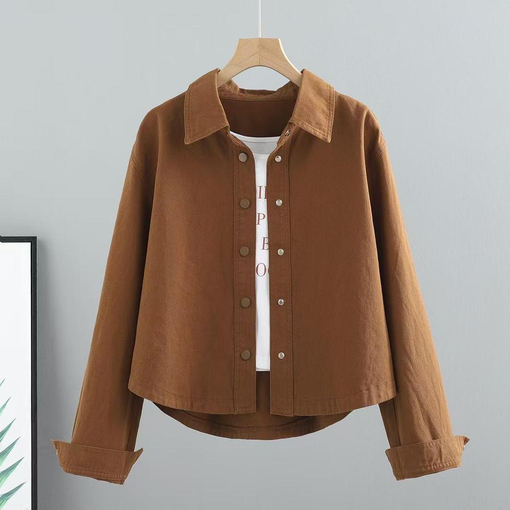 Женская свободная корейская рабочая куртка с длинным рукавом на весну и осень 2025