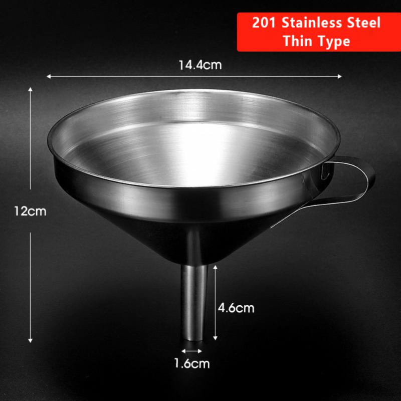 Stainless Steel Funnel Kitchen Oil Liquid Funnel Metal Funnel with Detachable Filter Wide Mouth Funnel for Canning Kitchen Tools