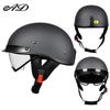 Vintage-Style Open Face Motorcycle Helmet Men Women Use ABS Half With Dual Visor