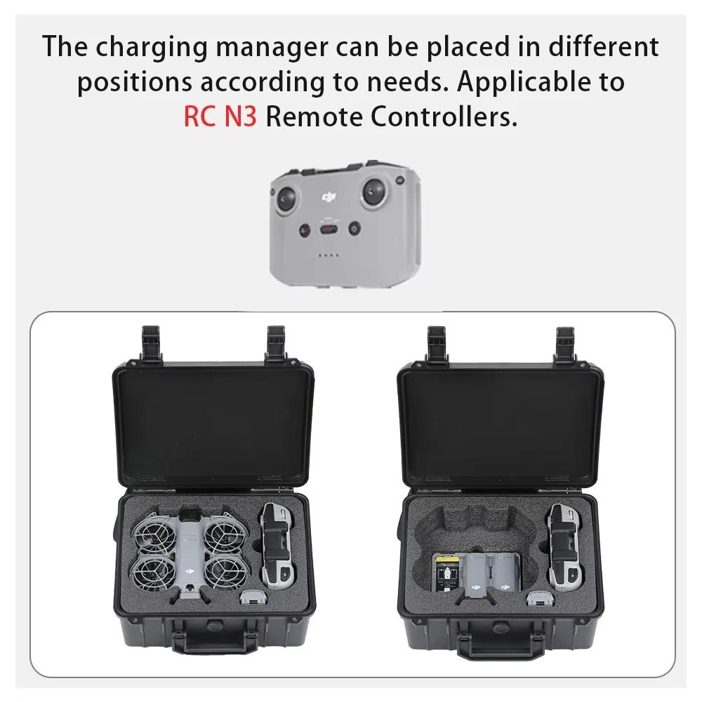 Портативный защитный кейс для DJI NEO 2 Защитный взрывозащищенный кейс Жесткий кейс-переноска Чемодан для аксессуаров дрона DJI RC N3