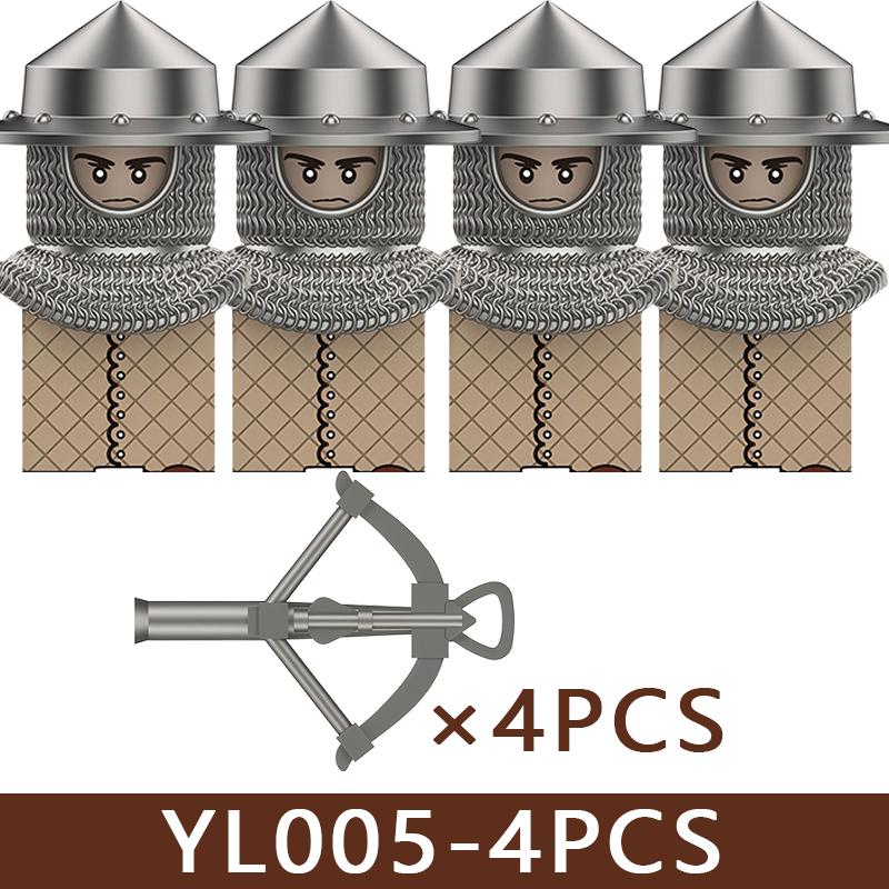 Medieval Castle Series Soldier Figures Building Blocks Military Knight Legion Militia Warrior Dragon Wolf Crow King Bricks Toys