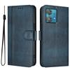 For Motorola Edge 40 Neo 5G Cases Wallet Stand Retro Texture Leather Phone Cover with Lanyard