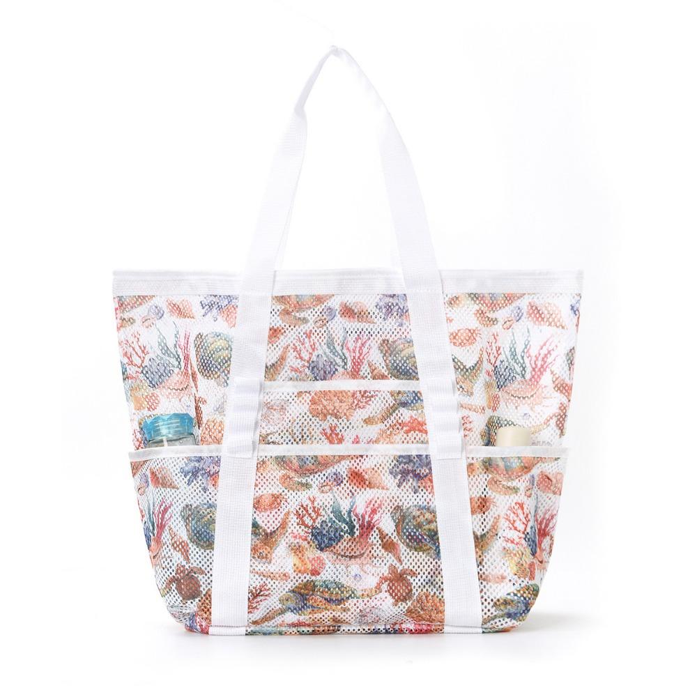 Пляжная сумка большой вместимости, сетка для игрушек, сумка для плавания, многофункциональная дорожная наплечная пляжная сумка, сумка для хранения купальника