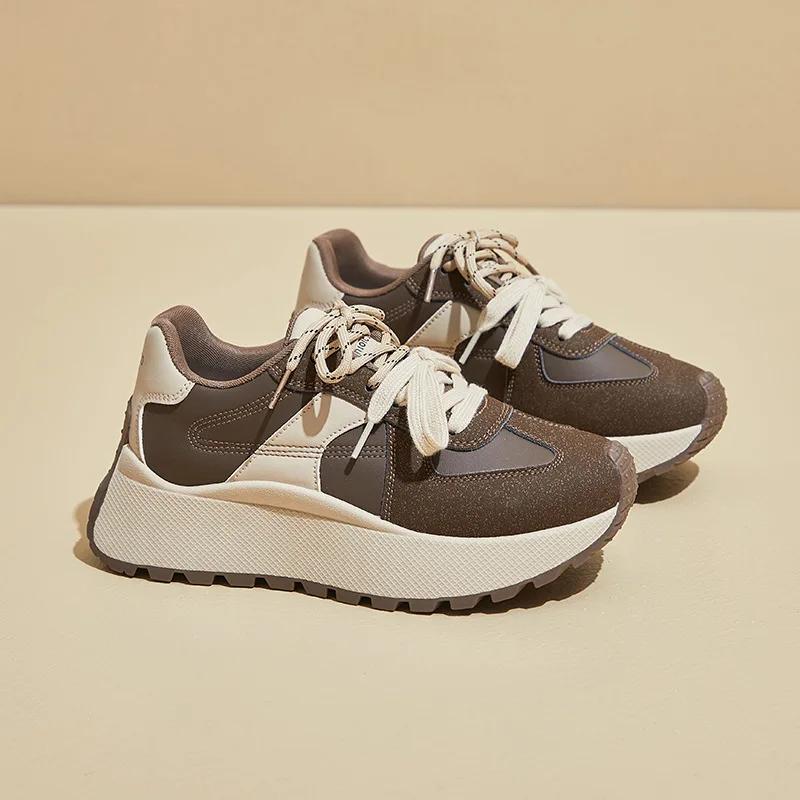 Fashion Ins Korean Version Shoes Women's Fashion 2025 Autumn New Height Increasing Student Running Sports Casual Shoes Street Shot BN025