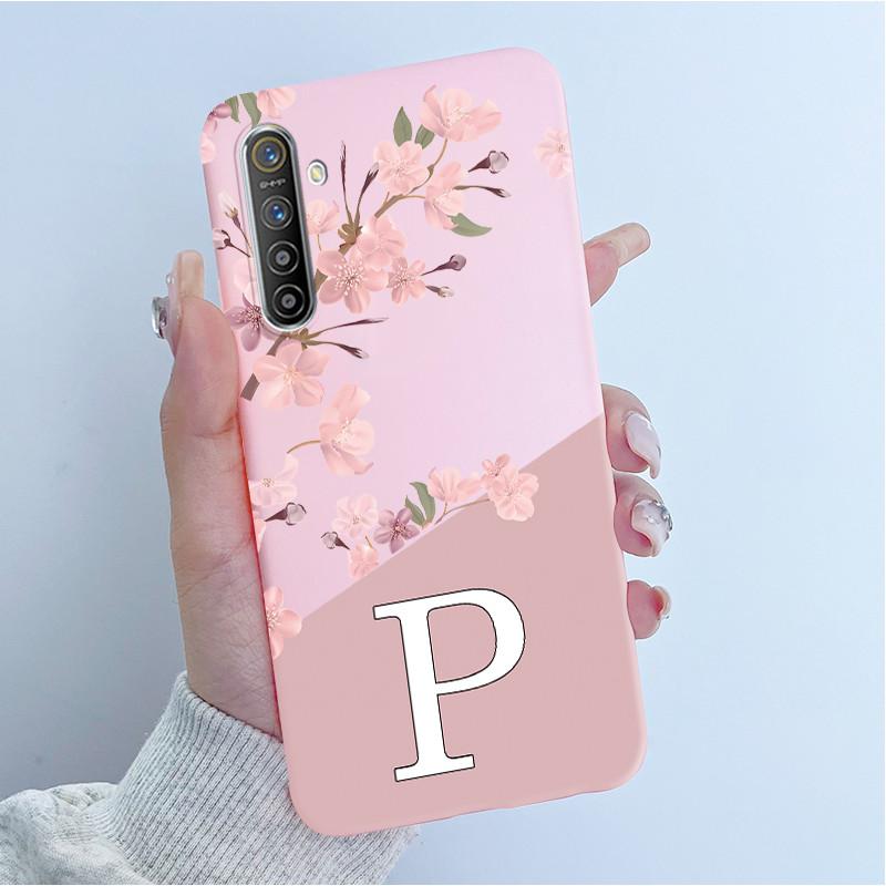 Чехол для Realme XT RMX1921 X2 RMX1991 RMX1992 RMX1993 ТПУ Мягкий Силиконовый Чехол Цветы Печать Букв Защитный Чехол для Телефона