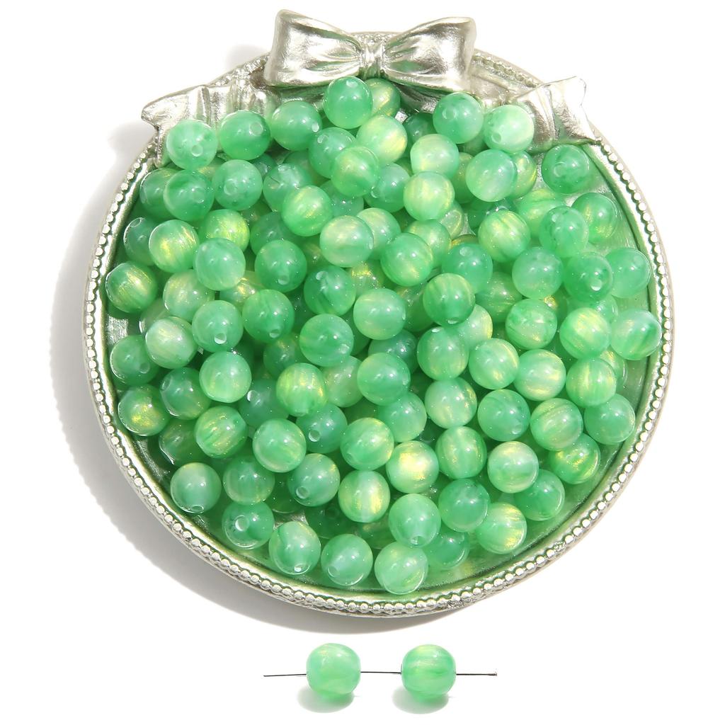 10-50 шт., бусины из смолы ручной работы, золотая фольга, бусины «кошачий глаз» для ожерелья, браслета, сережек, изготовления ювелирных изделий, бусины