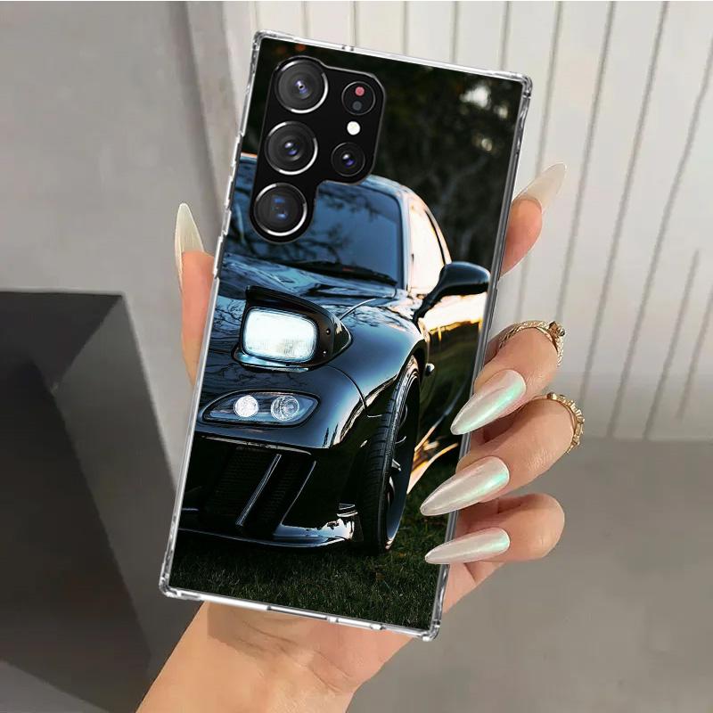 Крутой чехол для телефона JDM Car RX7 для Samsung Galaxy S26 S24 S23 Ultra S25 Edge S22 S21 Plus S20 FE + Мягкая печать Чехол Funda Galaxy S2