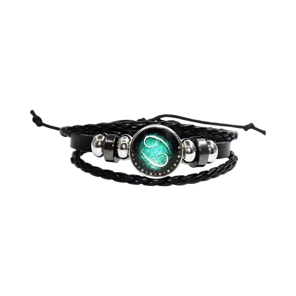 Luminous Twelve Constellation Bracelet Multi-layer Leather Bracelet For Men
