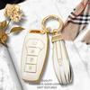 Luxurious Golden Edge Remote Car Key Case Full Cover For BYD Tang DM 2018 Yuan EV Qin Pro Song Max DM Keychain Auto