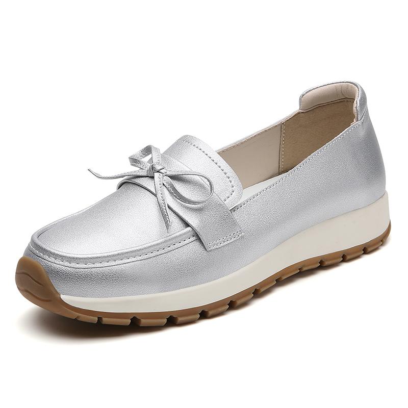 Модные новые женские туфли большого размера из 100% коровьей кожи, модные повседневные удобные спортивные нескользящие туфли из высококачественной кожи