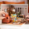 Robotime Rolife 3D Puzzle Super Store Cozy Living Lounge Plastic DIY Miniature House Kit LED Building Blocks for Adults Women