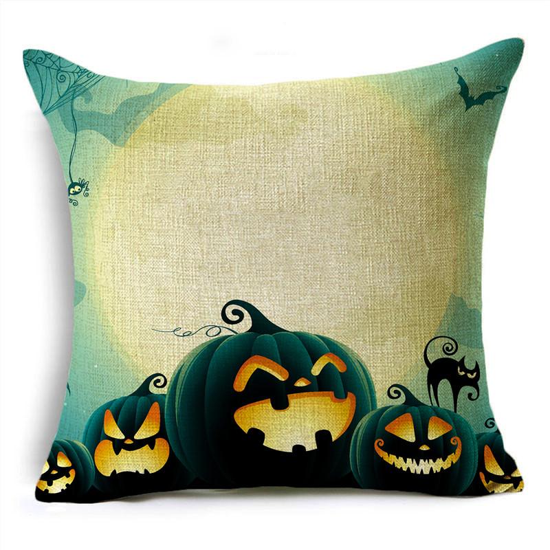Хэллоуин Happy Тыква Фонарь Луна Кладбище Печати Чехлы для подушек Главная Гостиная Диван Украшение Наволочка